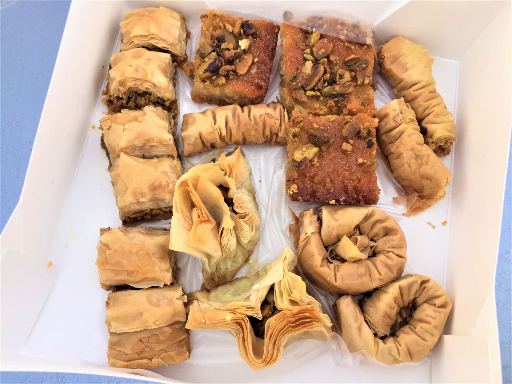 eight dollars worth of fresh arabic sweets